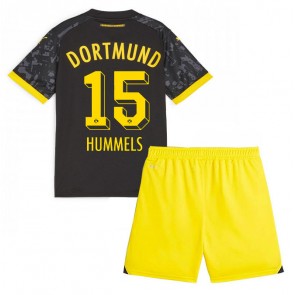 Borussia Dortmund Mats Hummels #15 Dětské Venkovní dres komplet 2023-24 Krátký Rukáv (+ trenýrky)